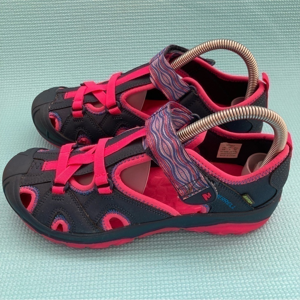 Merrell Woman's Hydro Waterproof Hiking Active Sandal Gray /Pink Size US 5 - Picture 3 of 8